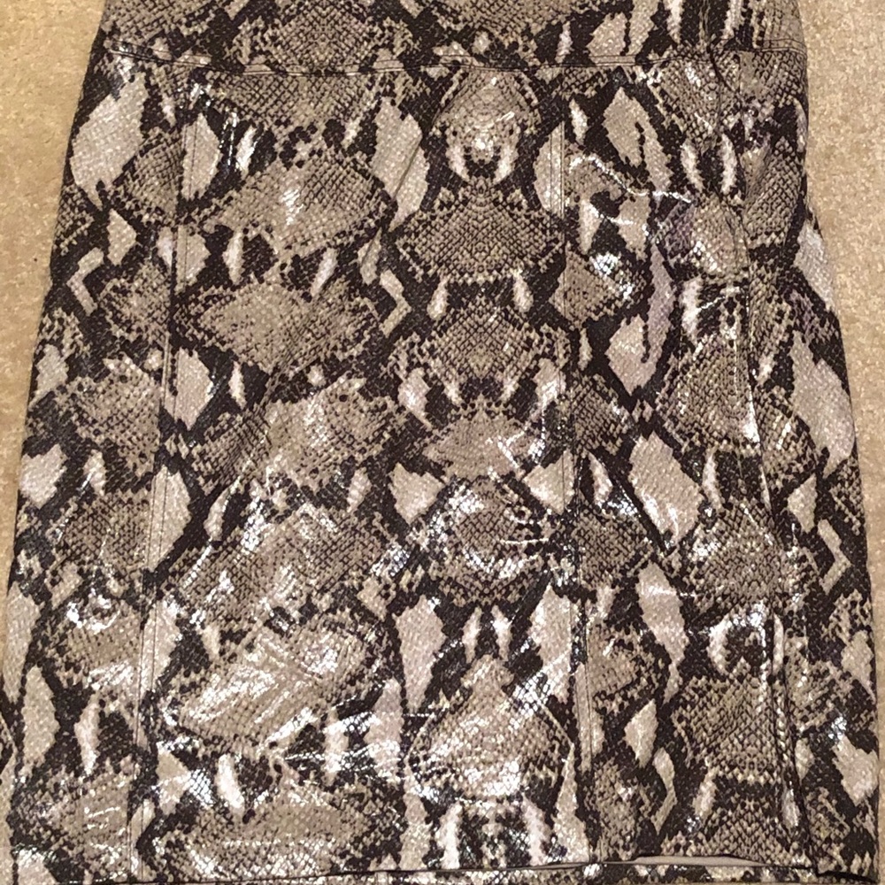 Chico’s faux snakeskin skirt